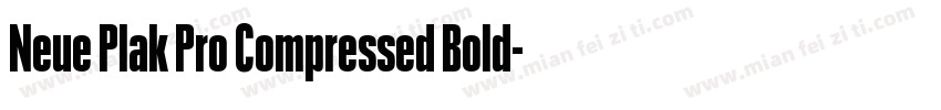 Neue Plak Pro Compressed Bold字体转换